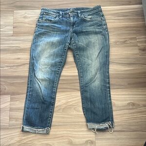 Joe's Jeans Distressed Blue Cropped Denim
